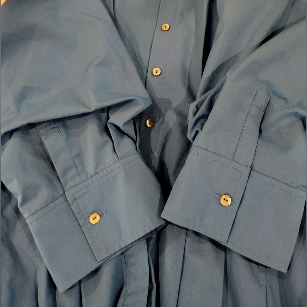Elie Tahari Megan Markle Button Down French Blue Shirt  Midi Dress Sz 6 - Picture 14 of 16